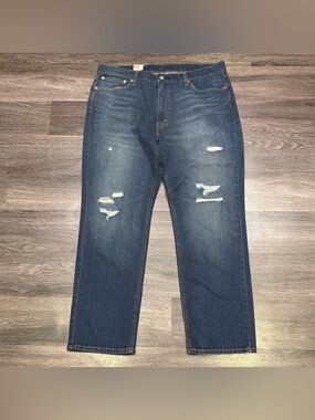 Levi’s 541 Athletic Taper Jeans Stretch Blue Distressed 40 X 32 NWT